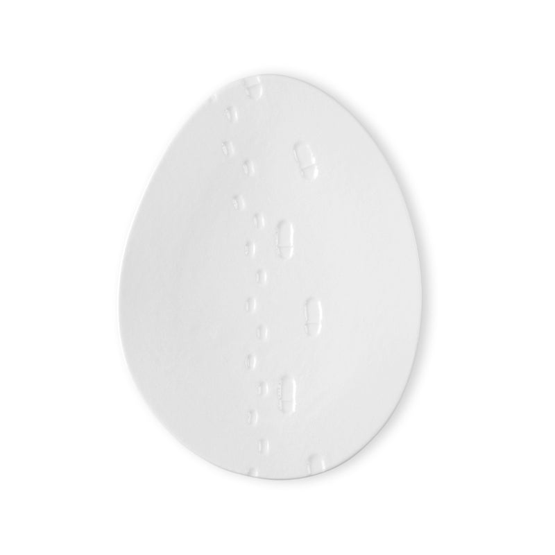 Snow oval large plate