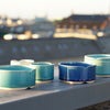 Hasu stacking bowl w. lid - azure blue M