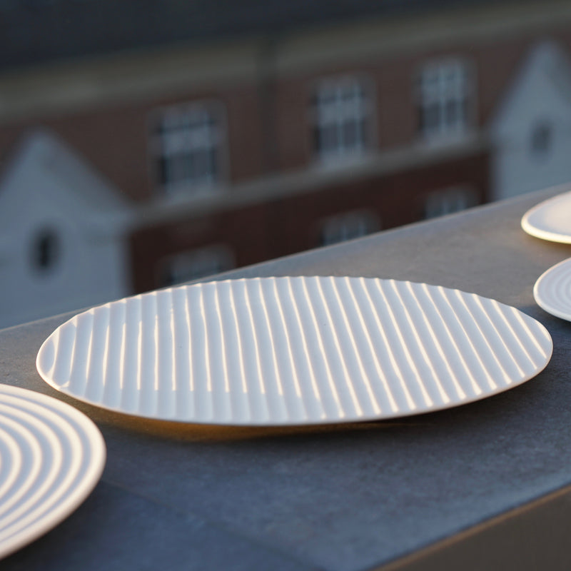 Cekitay Circle small plate - white sand (S)