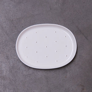 Cactus - small white plate (S)