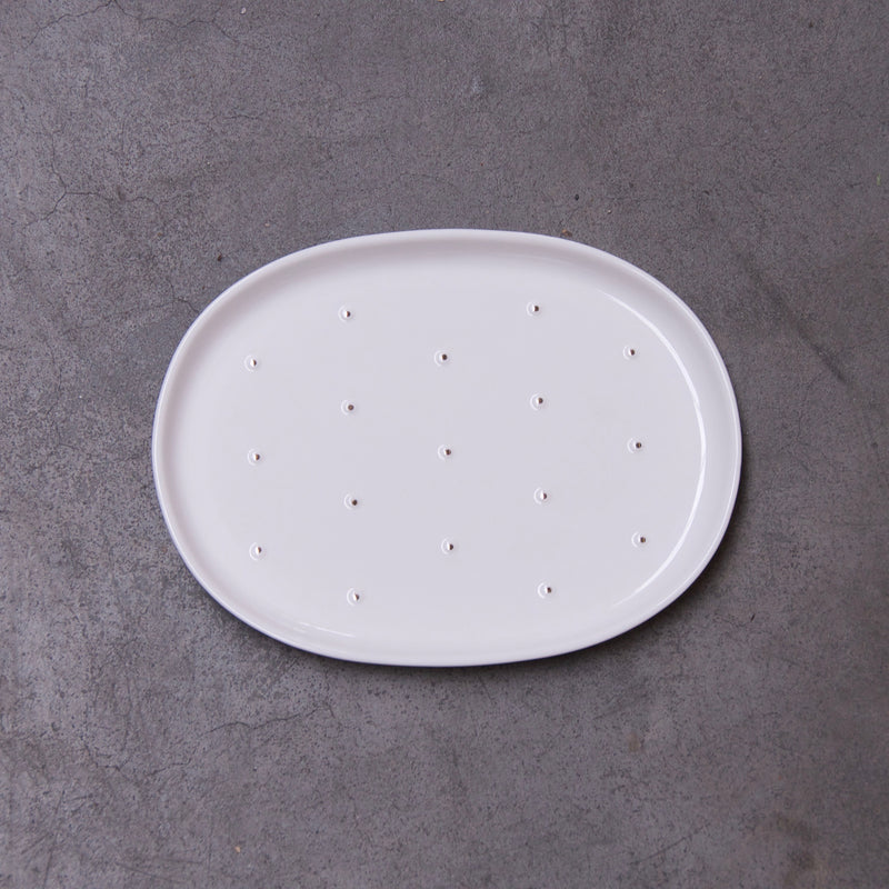 Cactus - small white plate (S)