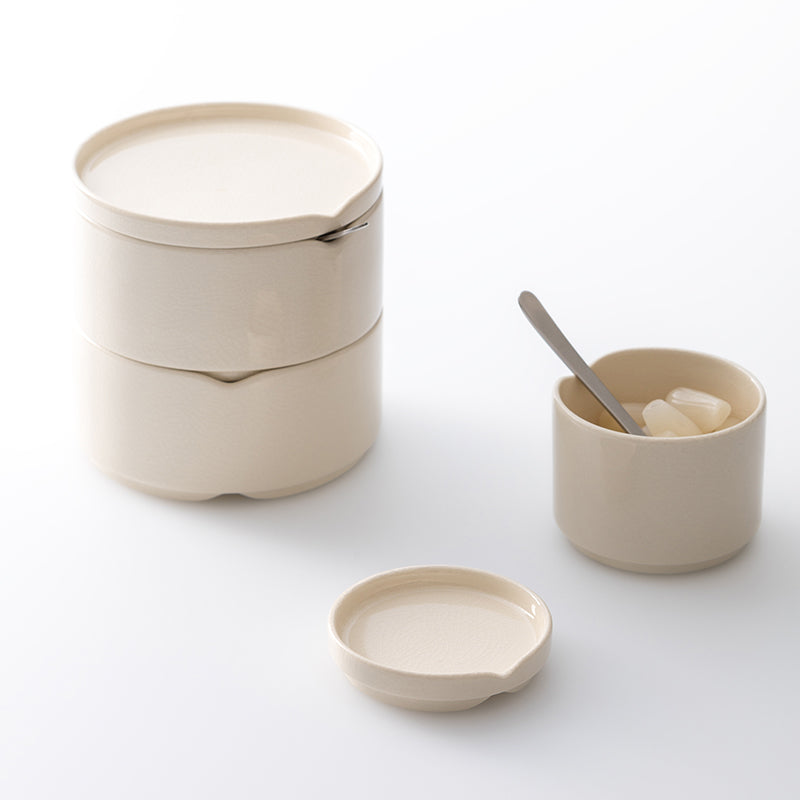 Hasu stacking bowl w. lid - deep blue M
