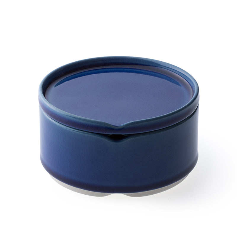 Hasu stacking bowl w. lid - deep blue M