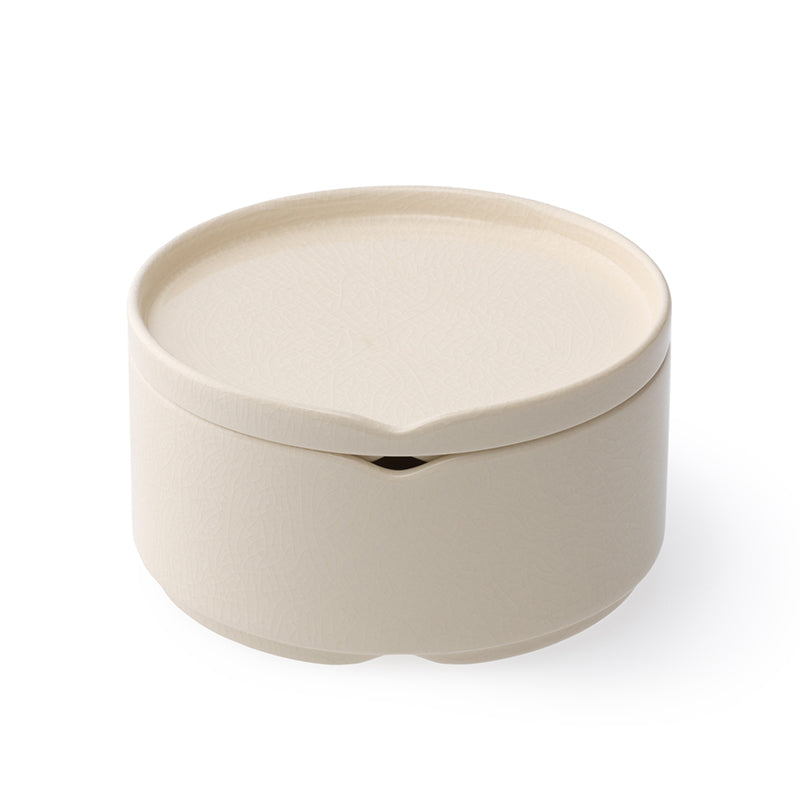 Hasu stacking bowl w. lid - white M