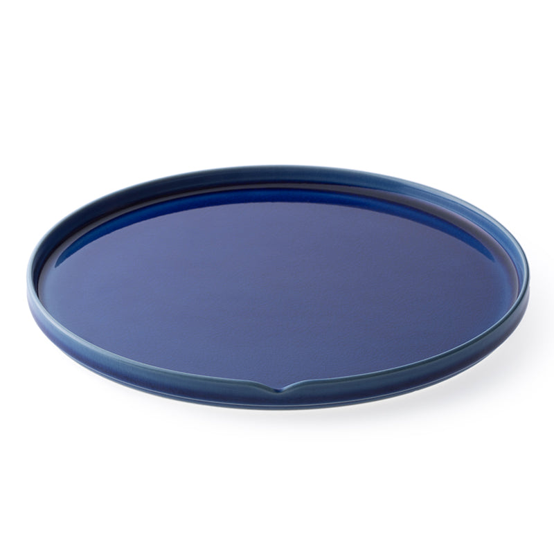Hasu dinner plate - deep blue