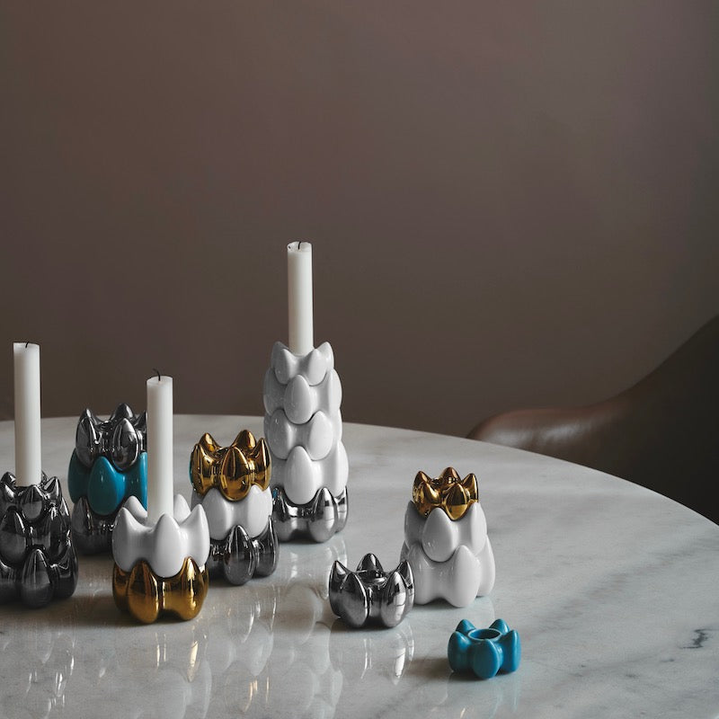 Set of SML candle holders - gold