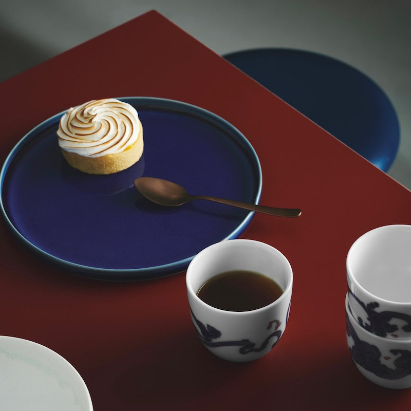 Hasu dinner plate - deep blue