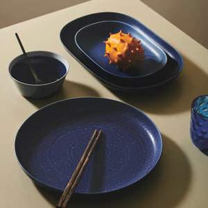 ReIRABO round plate - off shore blue