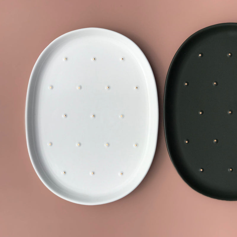 Cactus - small white plate (S)