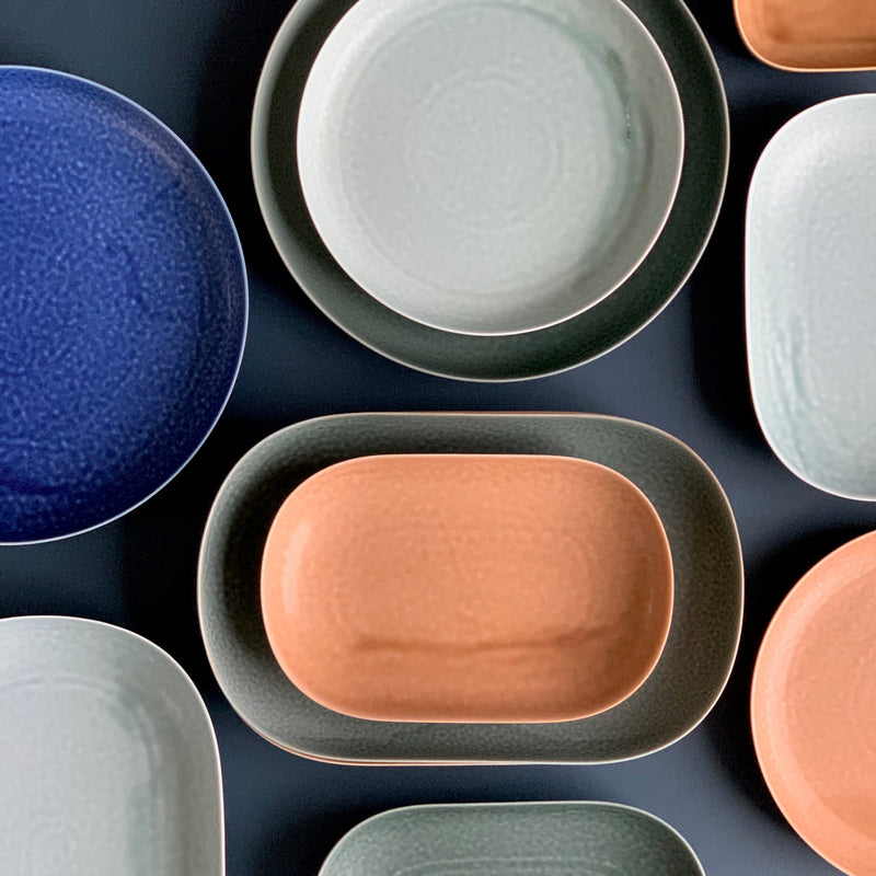 ReIRABO oval plate - winther night gray