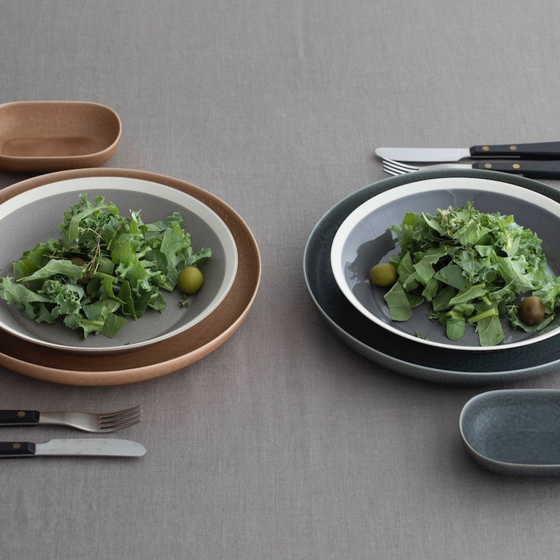 ReIRABO round plate - winter night gray