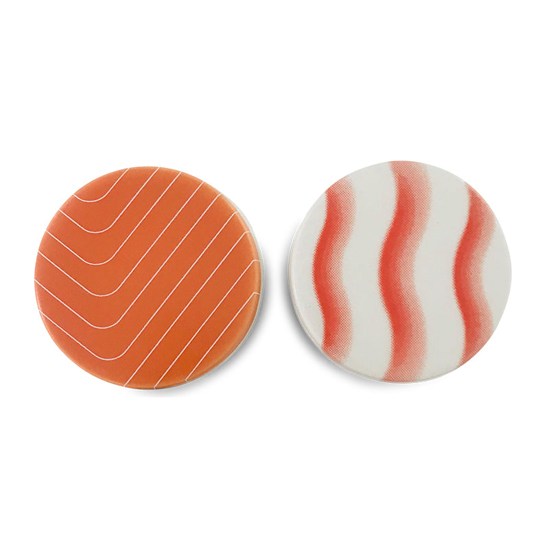 Small porcelain sushi containers - Salmon and shimp