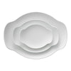 Matte white elegant porcelain plate or platter from Japan. Available at JAHOKO.com in 3 sizes. 