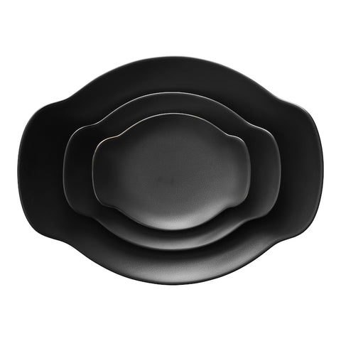Snow oval large plate